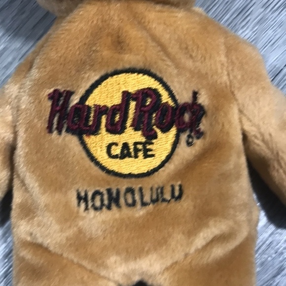 Hard Rock Cafe Honolulu Isaac Beara 1st in series Plush Brown Beanie Bear NWT - Picture 4 of 7